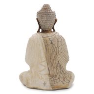 Buddha Statue - 40cm Welcome - Whitewash