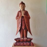 Hand Carved Buddha Statue - 100cm Welcome