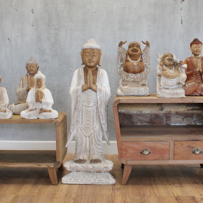 Hand Carved Buddha Statue - 100cm Welcome