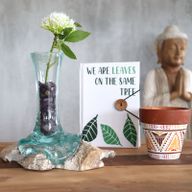 Molten Glass on Whitewash Wood - Small Vase