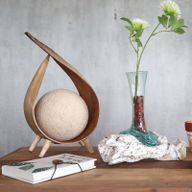 Molten Glass on Whitewash Wood - Medium Vase