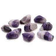  Tumble Stone - Amethyst Banded L (A grade)