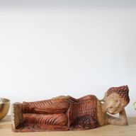Hand Carved Buddha Statue - 50cm - Sleeping