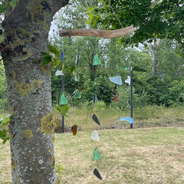 Recycled Glass Wind Chime - Multi