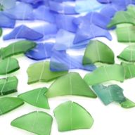Recycled Glass Wind Chime - Blue & Green