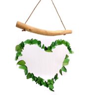 Recycled Glass Wind Chime - Green Heart