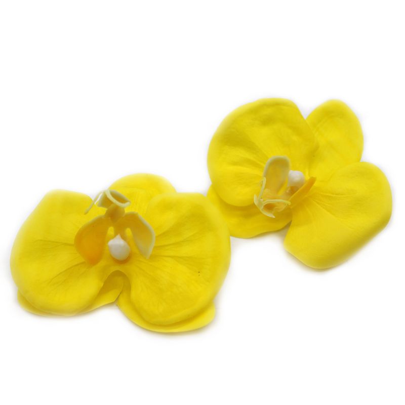 Craft Soap Flower - Orchid - Yellow