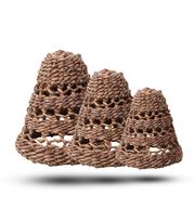Set of 3 Sizes Natural Banana Leaf Lamp Shades