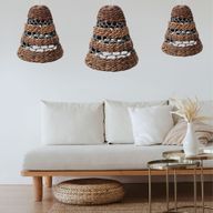 Set of 3 Sizes Natural Banana Leaf Lamp Shades