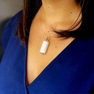 Selenite Obelix Pendant