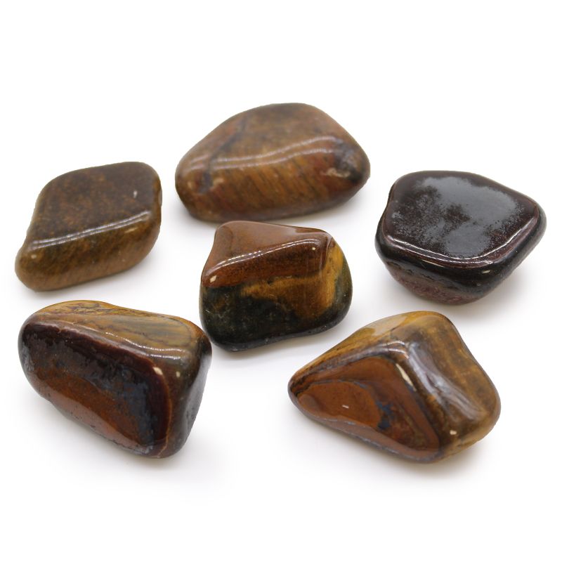 Large African Tumble Stones - Tigers Eye - Variegated