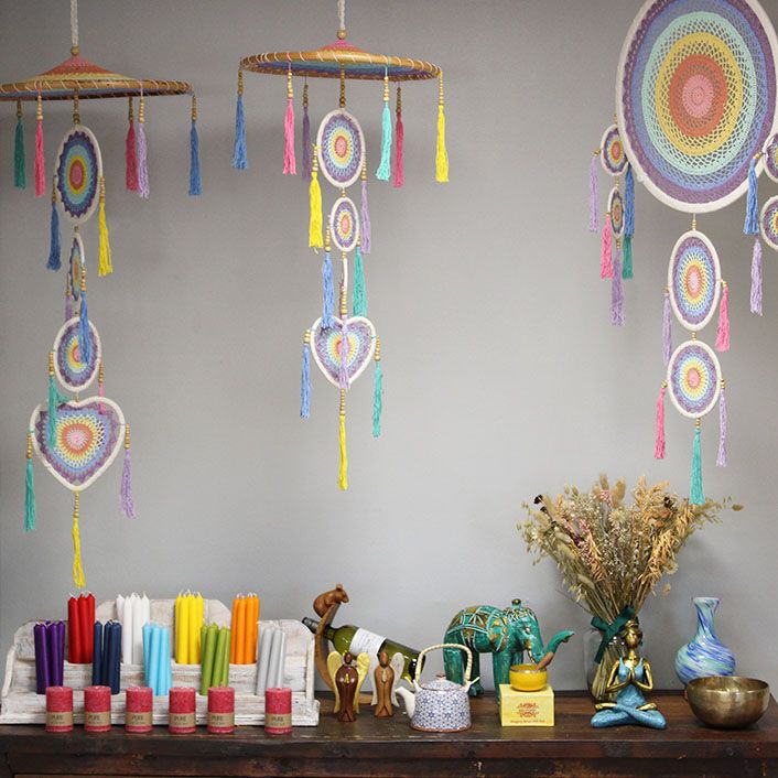 Extra Large Drama Dreamcatcher - Pastel Rainbow