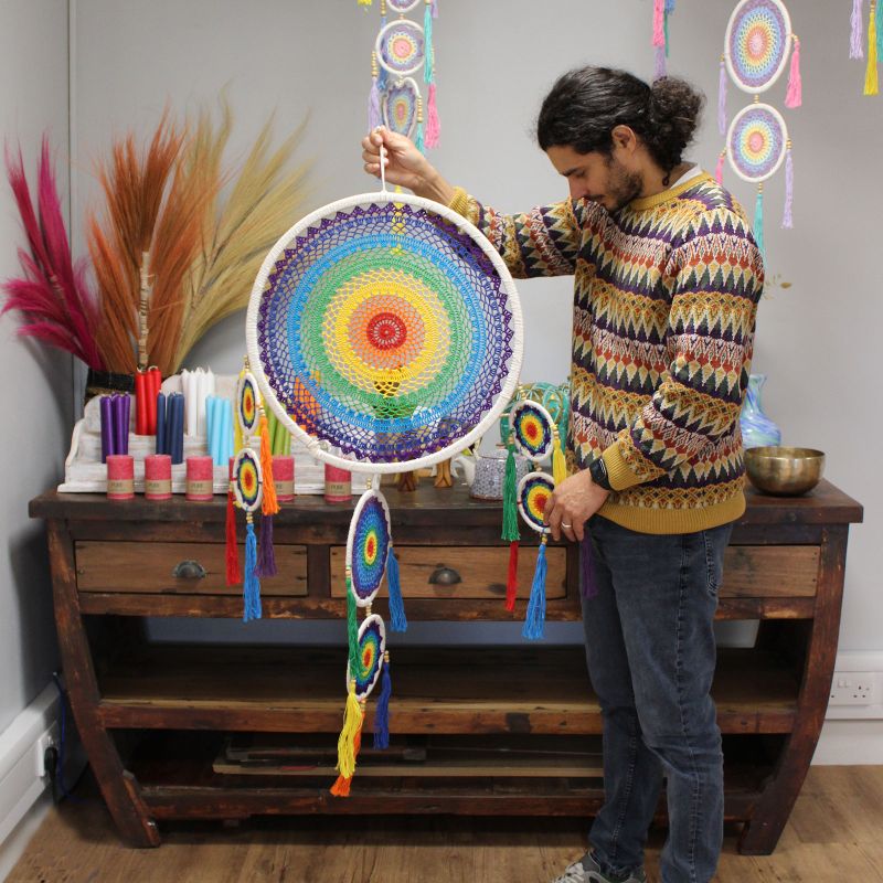 Extra Large Dreamcatcher - Vivid Rainbow