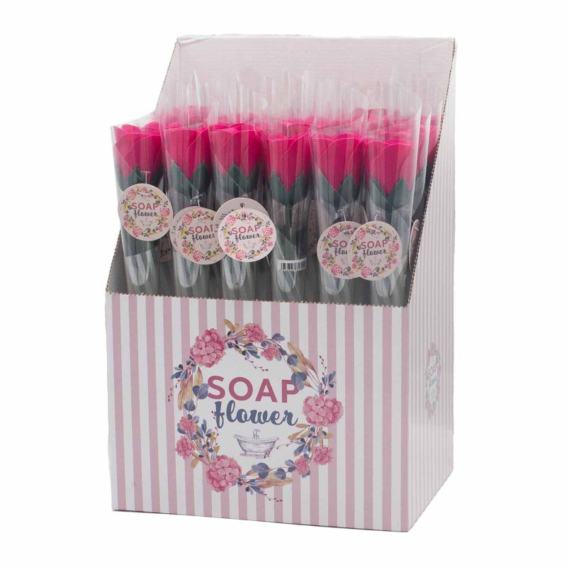 Ready to Retail Soap Flowers - Small Rose - Pink