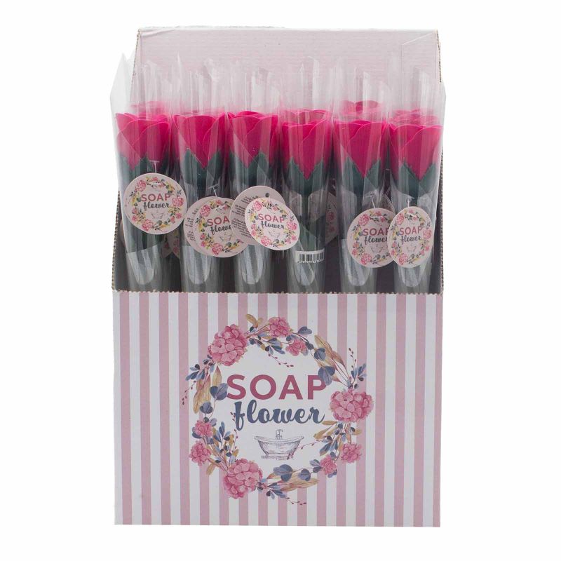 Ready to Retail Soap Flowers - Small Rose - Pink