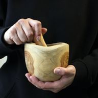Ergo Teak Pestle & Mortar Lrg