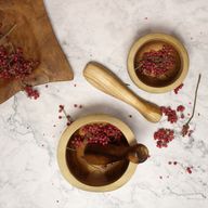Ergo Teak Pestle & Mortar Small