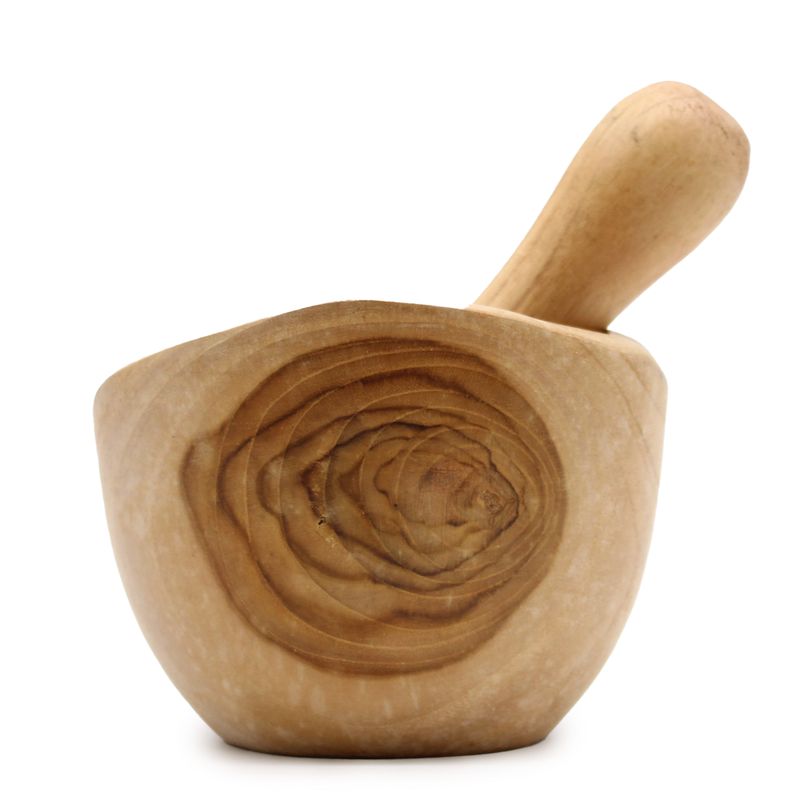 Ergo Teak Pestle & Mortar Med