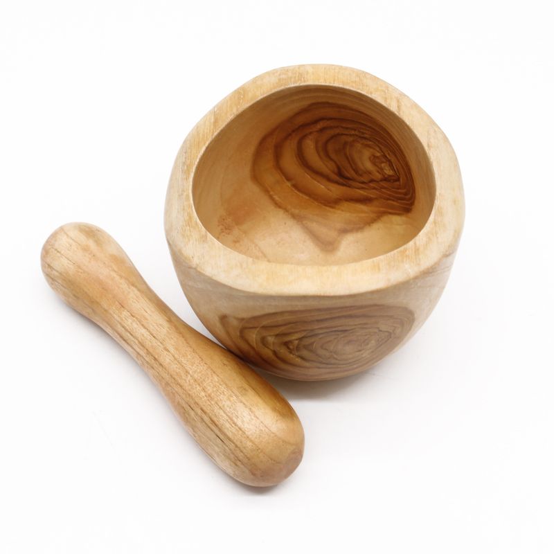 Ergo Teak Pestle & Mortar Med