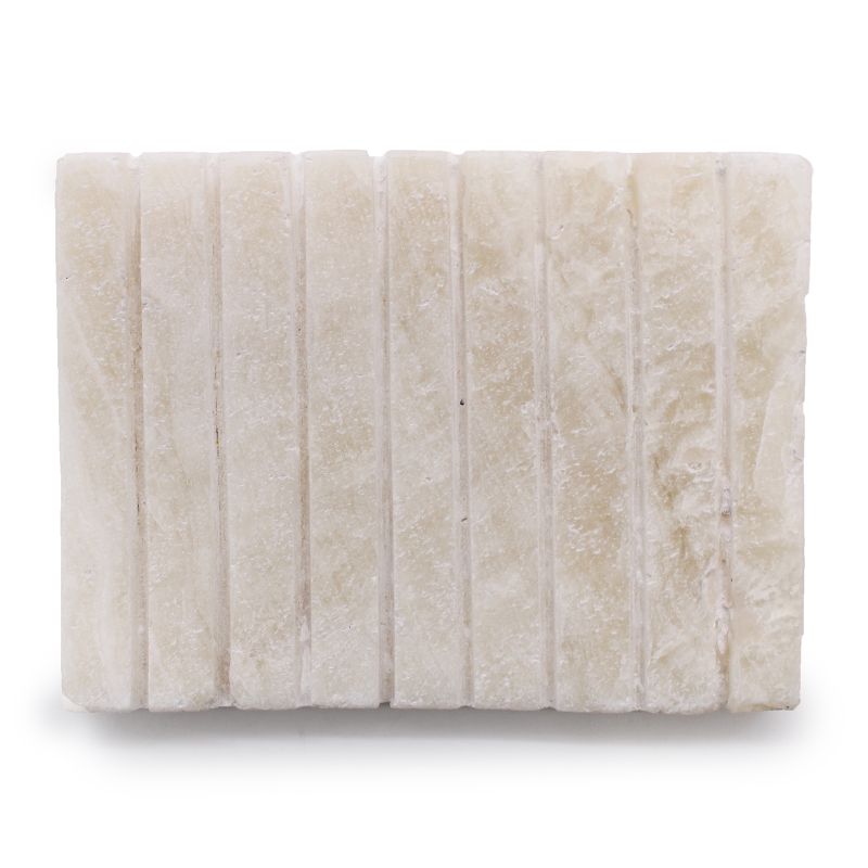 White Onyx Ridged Soap Dish