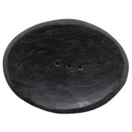 Oval Black Riverstone Soap Dish