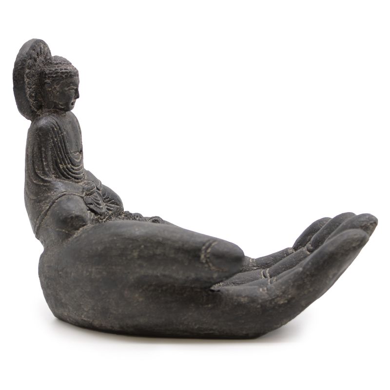 Buddha & Hand Incense Burner (black)