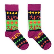 Hop Hare Bamboo Socks - Yoga Poses S/M