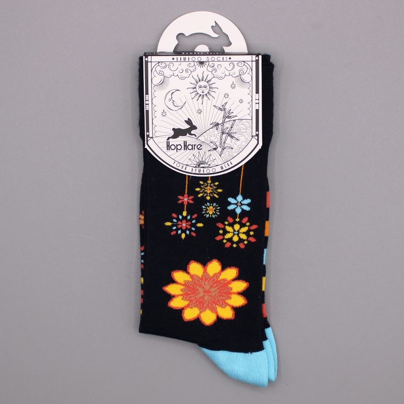 Hop Hare Bamboo Socks - Mandala Flowers S/M