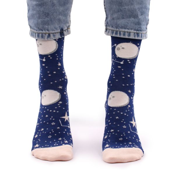 Hop Hare Bamboo Socks  - Moon Walk S/M