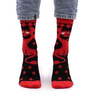Hop Hare Bamboo Socks  - Red Dragons S/M
