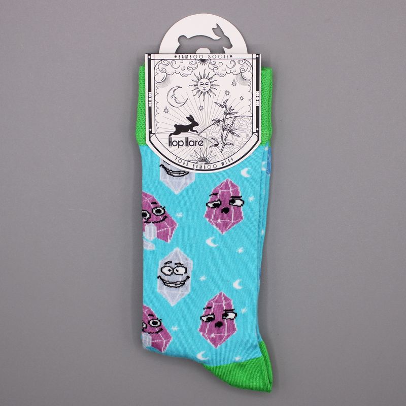 Hop Hare Bamboo Socks - Lucky Gemstones S/M