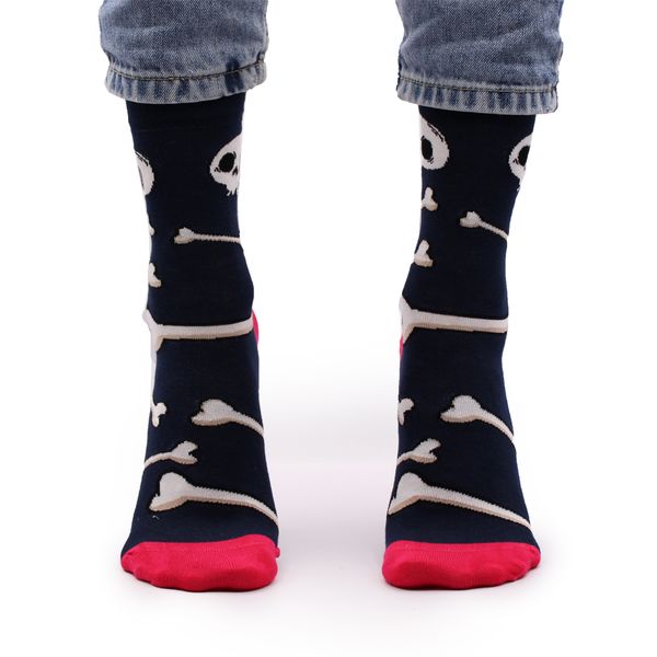 Hop Hare Bamboo Socks  - Skulls and Bones S/M