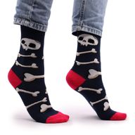 Hop Hare Bamboo Socks - Skulls and Bones S/M