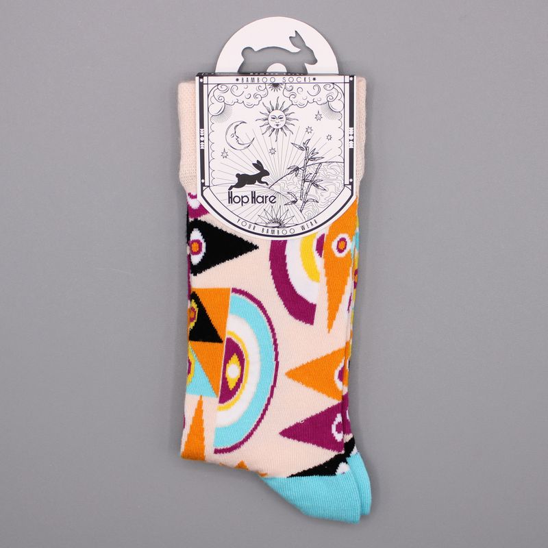 Hop Hare Bamboo Socks - Psychedelic Evil Eye S/M
