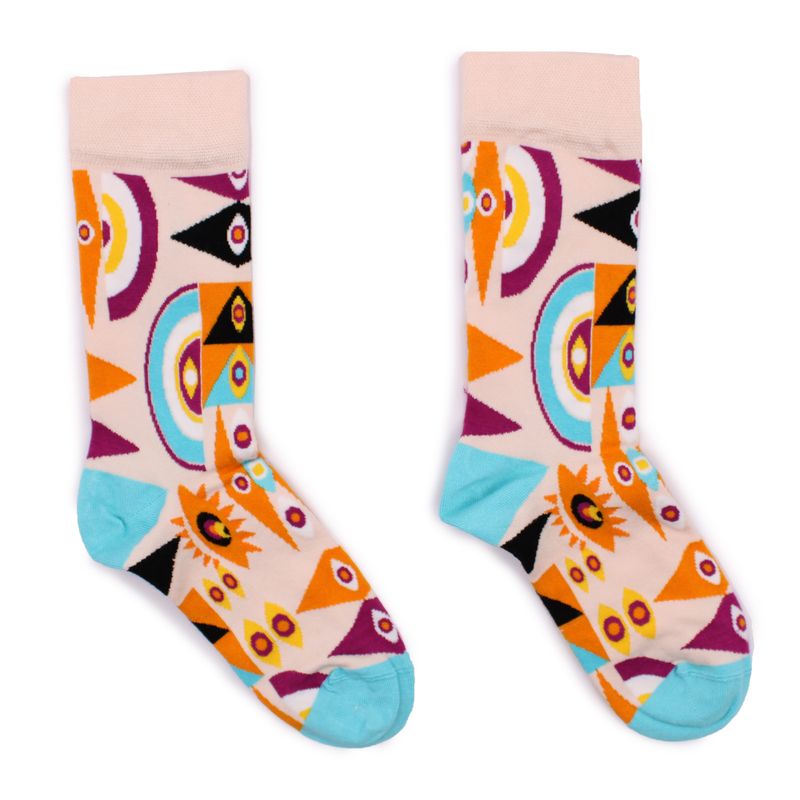 Hop Hare Bamboo Socks - Psychedelic Evil Eye S/M