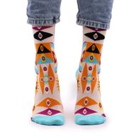 Hop Hare Bamboo Socks - Psychedelic Evil Eye S/M