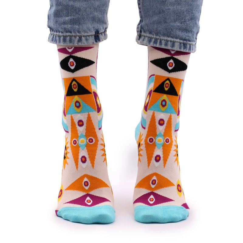 Hop Hare Bamboo Socks - Psychedelic Evil Eye S/M