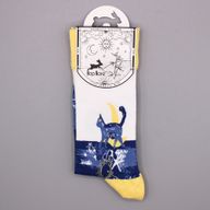 Hop Hare Bamboo Socks - Midnight Cat S/M
