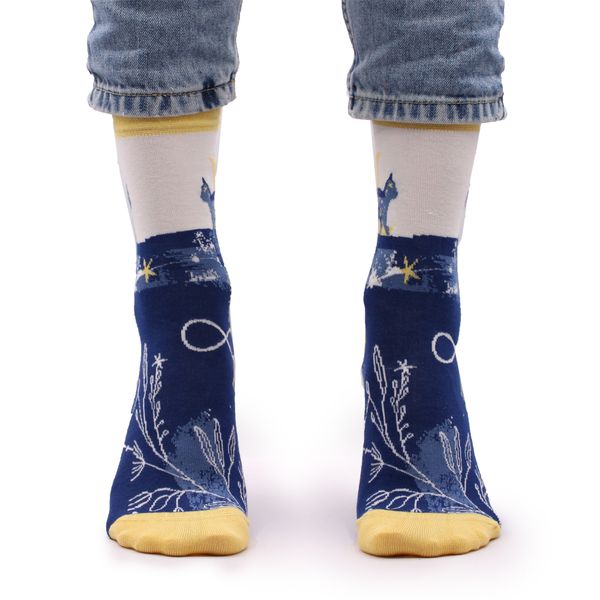 Hop Hare Bamboo Socks  - Midnight Cat S/M