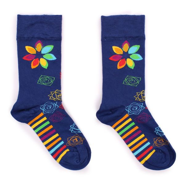 Hop Hare Bamboo Socks  - Rainbow Chakra S/M