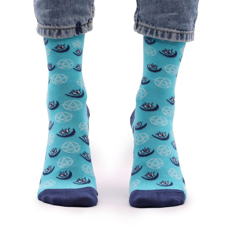 Hop Hare Bamboo Socks - Pentagram and Evil Eye S/M