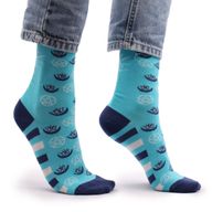 Hop Hare Bamboo Socks - Pentagram and Evil Eye S/M