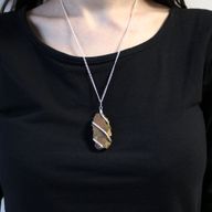 Cascade Wrapped Gemstone Necklace - Rough Tiger Eye