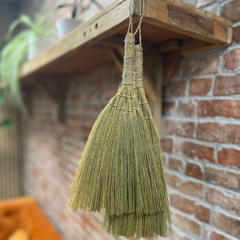 Set 4 - Pampus Fan Broom - Natural mixed sizes