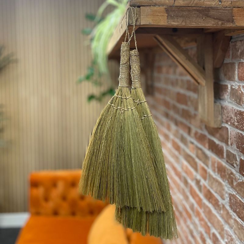 Set 4 - Pampus Fan Broom - Natural mixed sizes