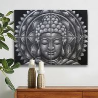 Grey Buddha Mandala Brocade Detail 30x40cm x 4