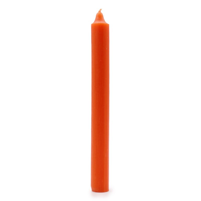 Bulk Solid Colour Dinner Candles - Rustic Orange