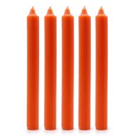 Bulk Solid Colour Dinner Candles - Rustic Orange