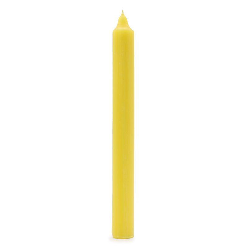 Bulk Solid Colour Dinner Candles - Rustic Lemon