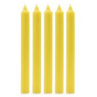 Bulk Solid Colour Dinner Candles - Rustic Lemon